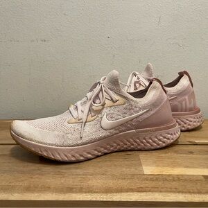 Nike Epic React Flyknit Pearl Pink Running Shoes - Women's Size 9
